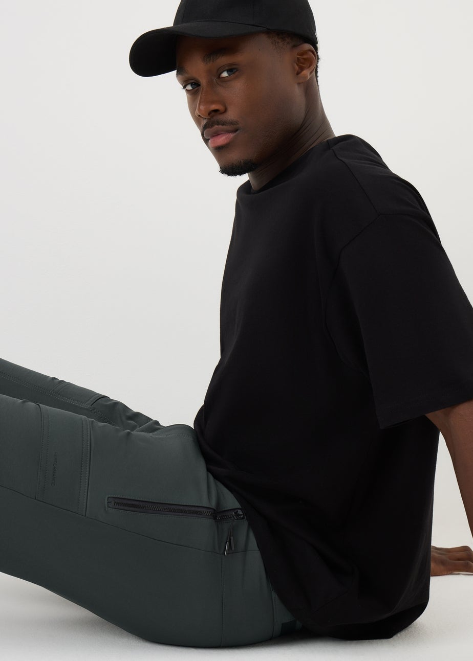 Dark Green Belted Trek Trousers