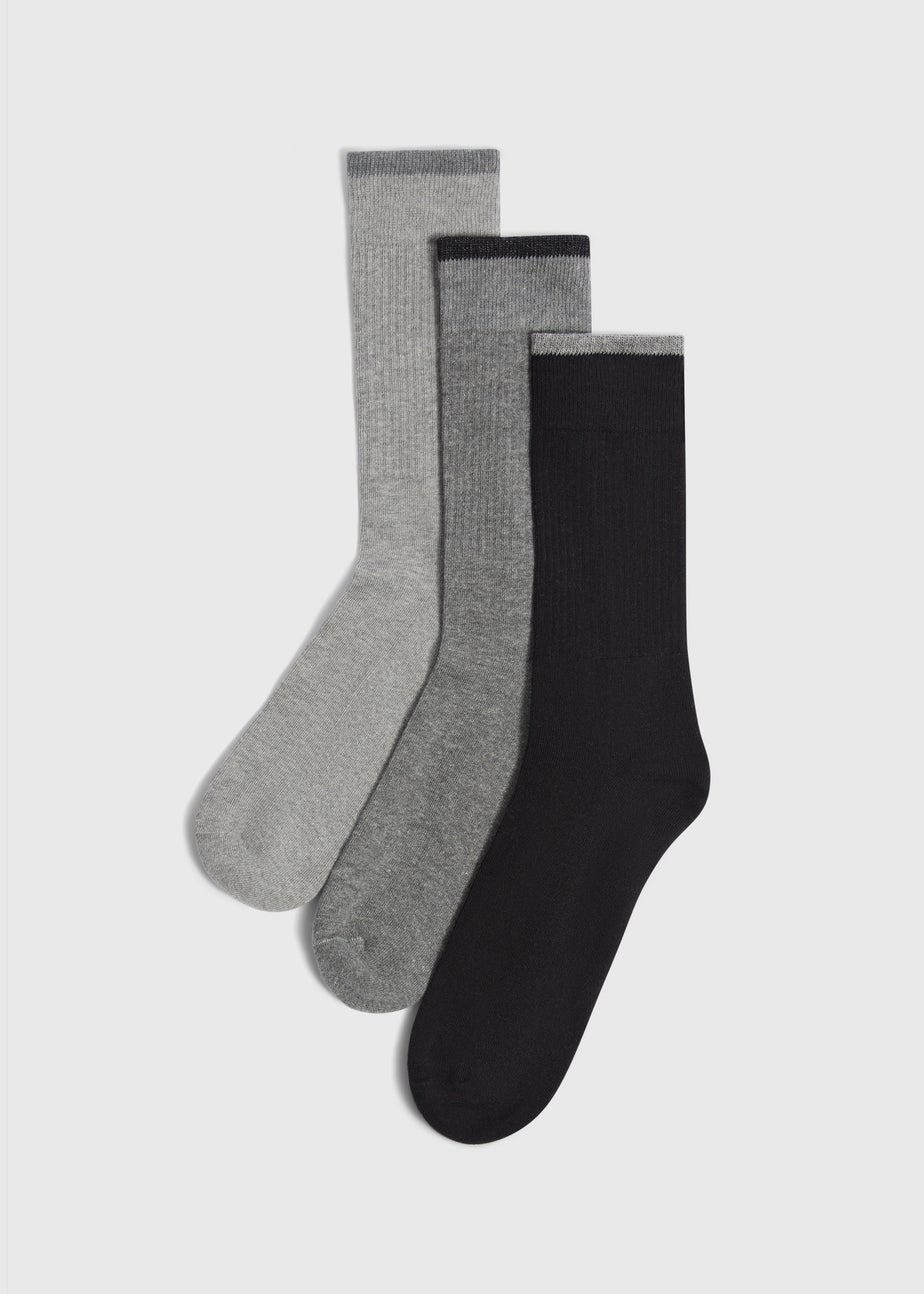 3 Pack Grey Thermal Socks