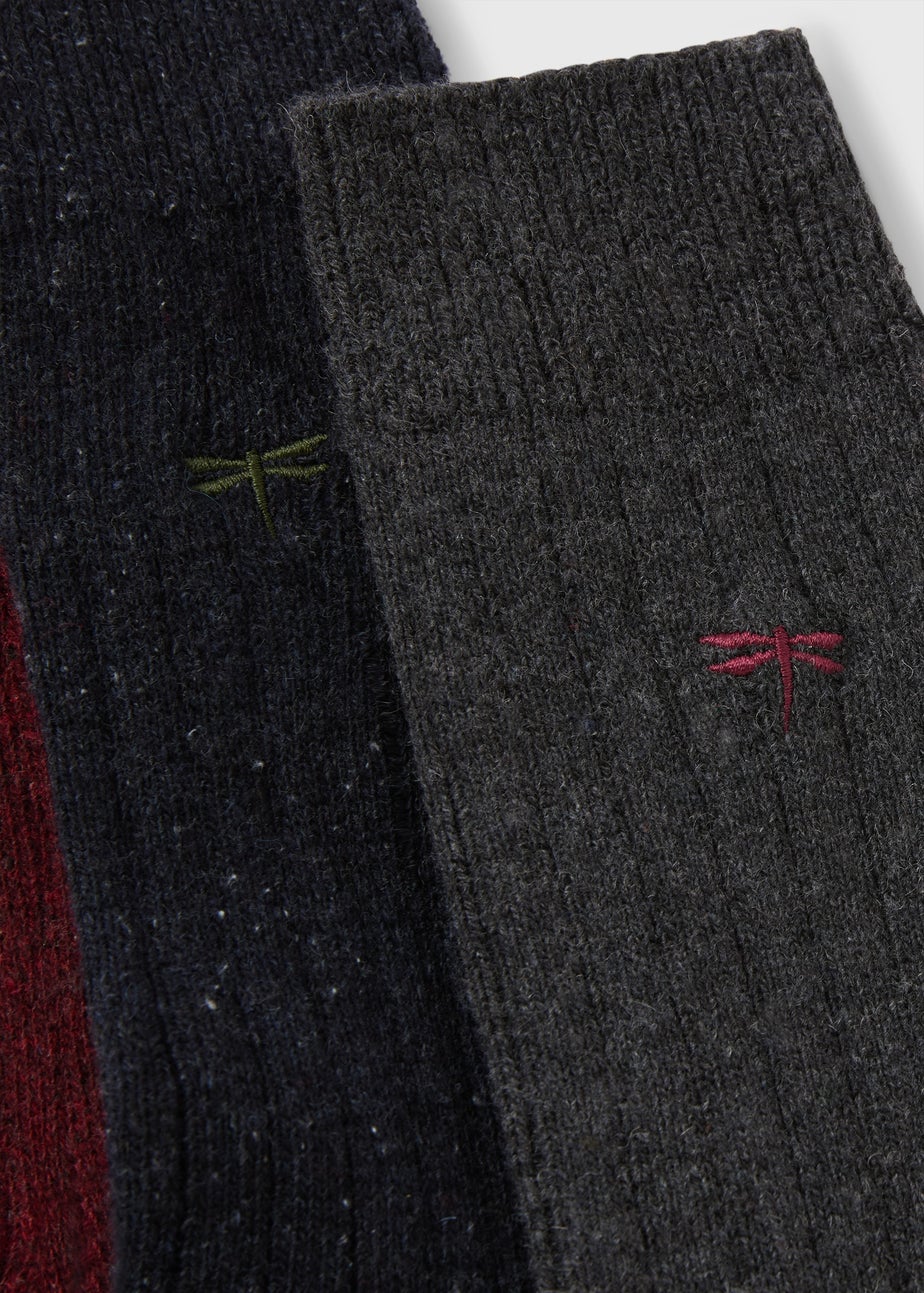 3 Pack Multicolour Boot Socks