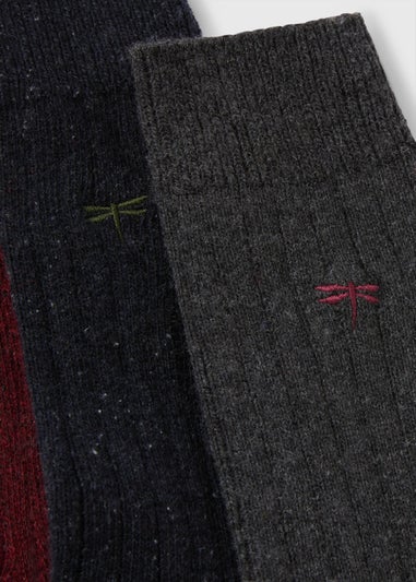 3 Pack Multicolour Boot Socks