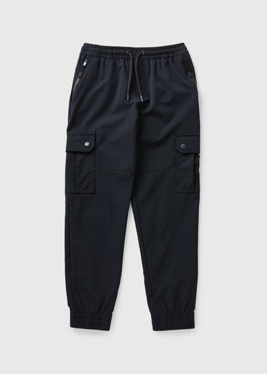 Boys Navy Woven Smart Cargos (7-15yrs)