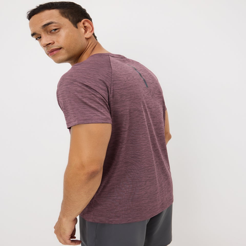 Souluxe Burgundy Basic 2 Tone T-Shirt