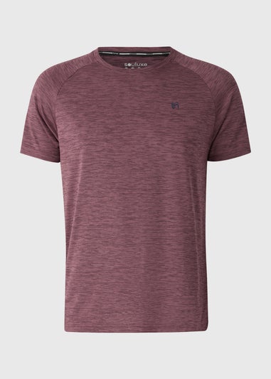 Souluxe Burgundy Basic 2 Tone T-Shirt