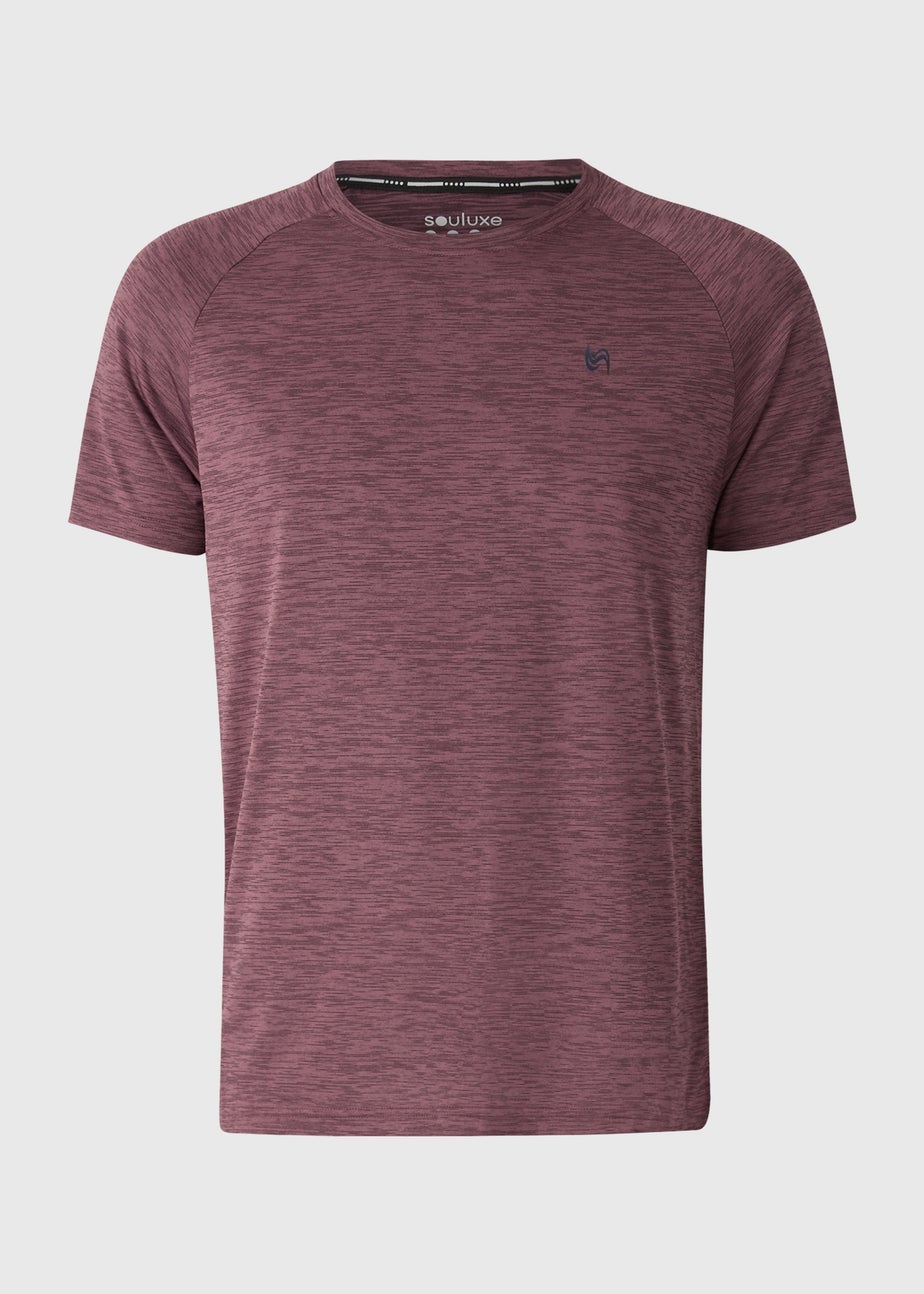 Souluxe Burgundy Basic 2 Tone T-Shirt