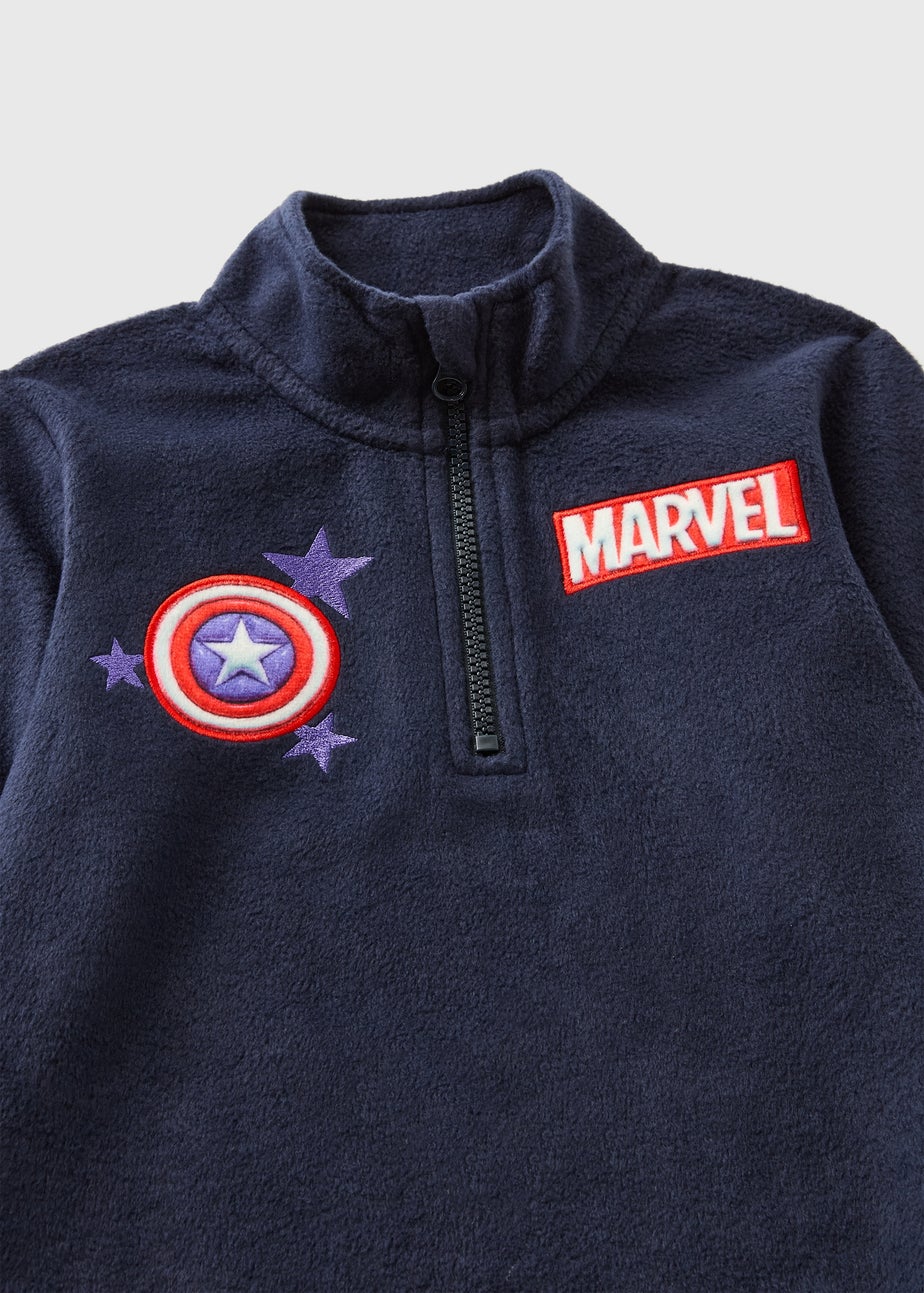 Marvel Boys Navy Zip Through Pyjama Set (4-13yrs)
