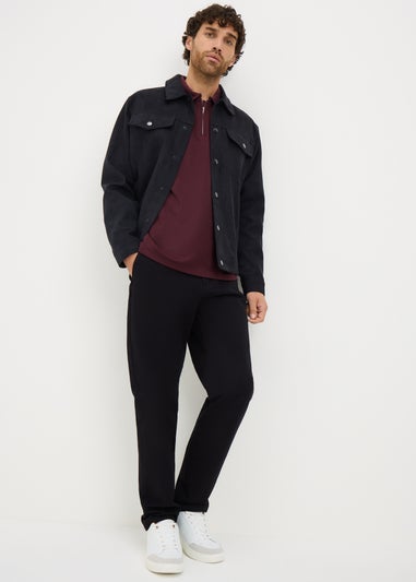 Burgundy Tipped Polo Shirt