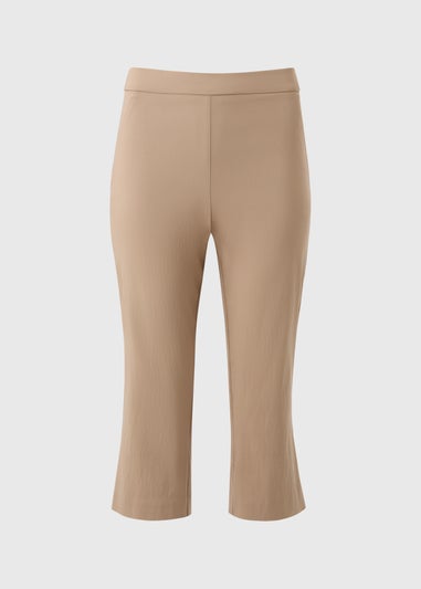 Stone Bengaline Cropped Trousers