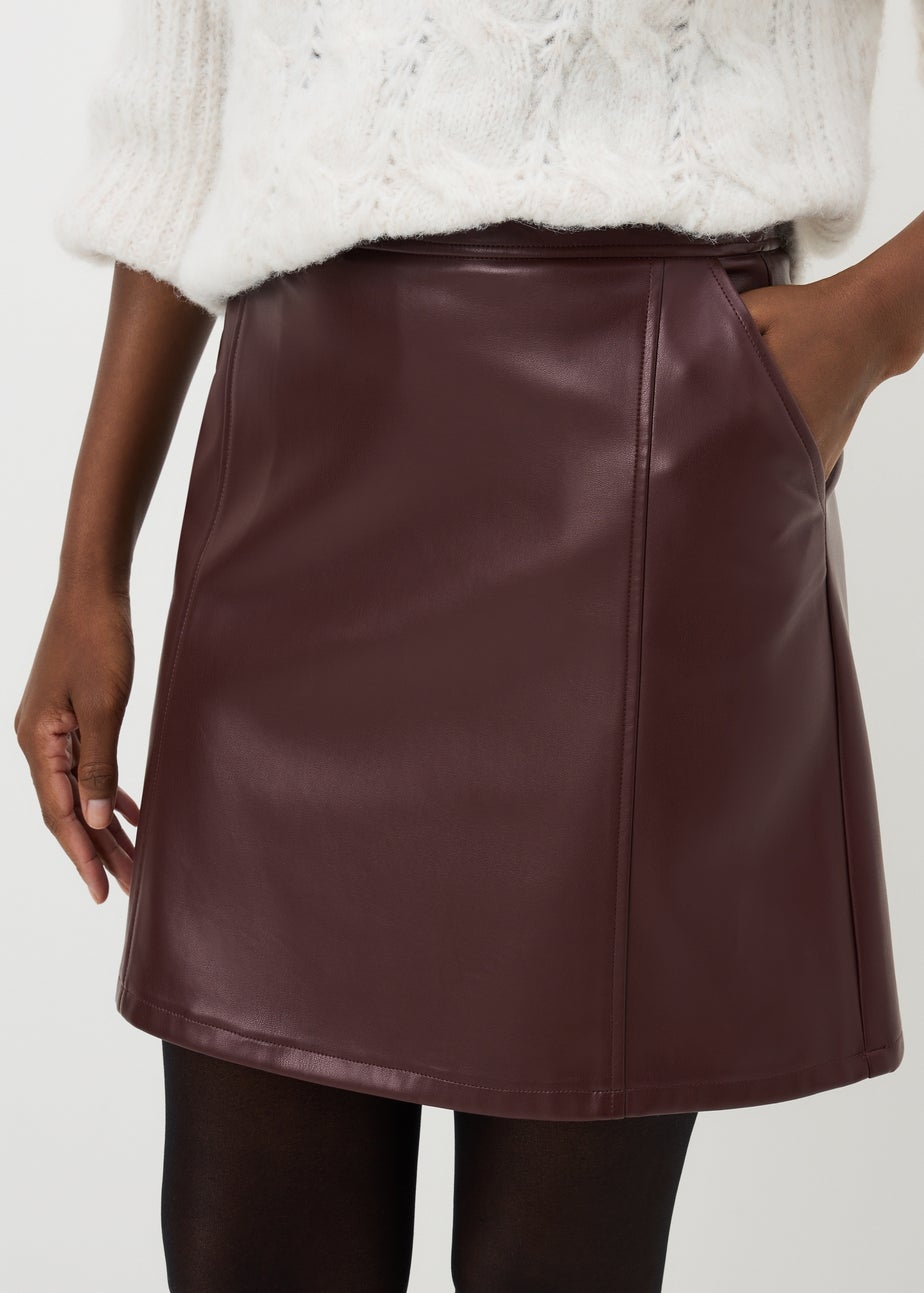 Burgundy Mini Skirt