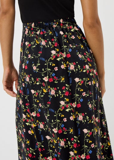 Ditsy Flared Hem Skirt