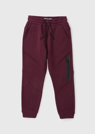 Boys Burgundy Sports Jogging Bottoms (7-15yrs)
