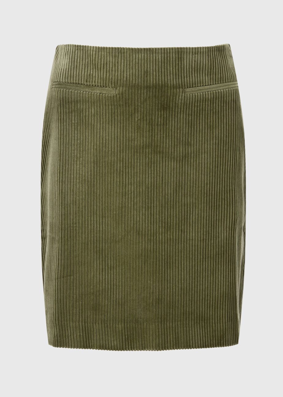 Green Cord Mini Skirt