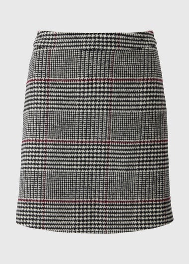 Grey Check Mini Skirt