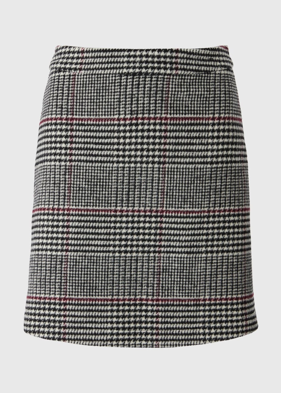 Grey Check Mini Skirt