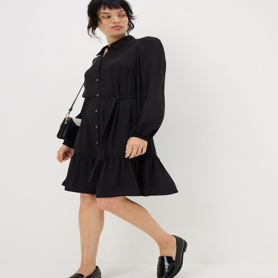 Black Shirt Mini Dress