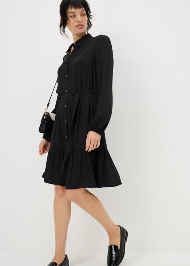 Black Shirt Mini Dress