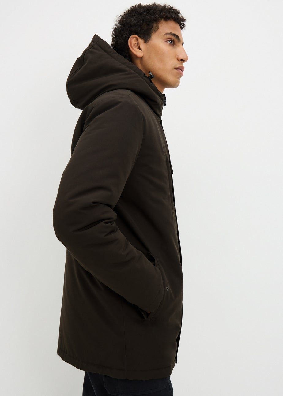 Khaki Double Layer Parka Coat