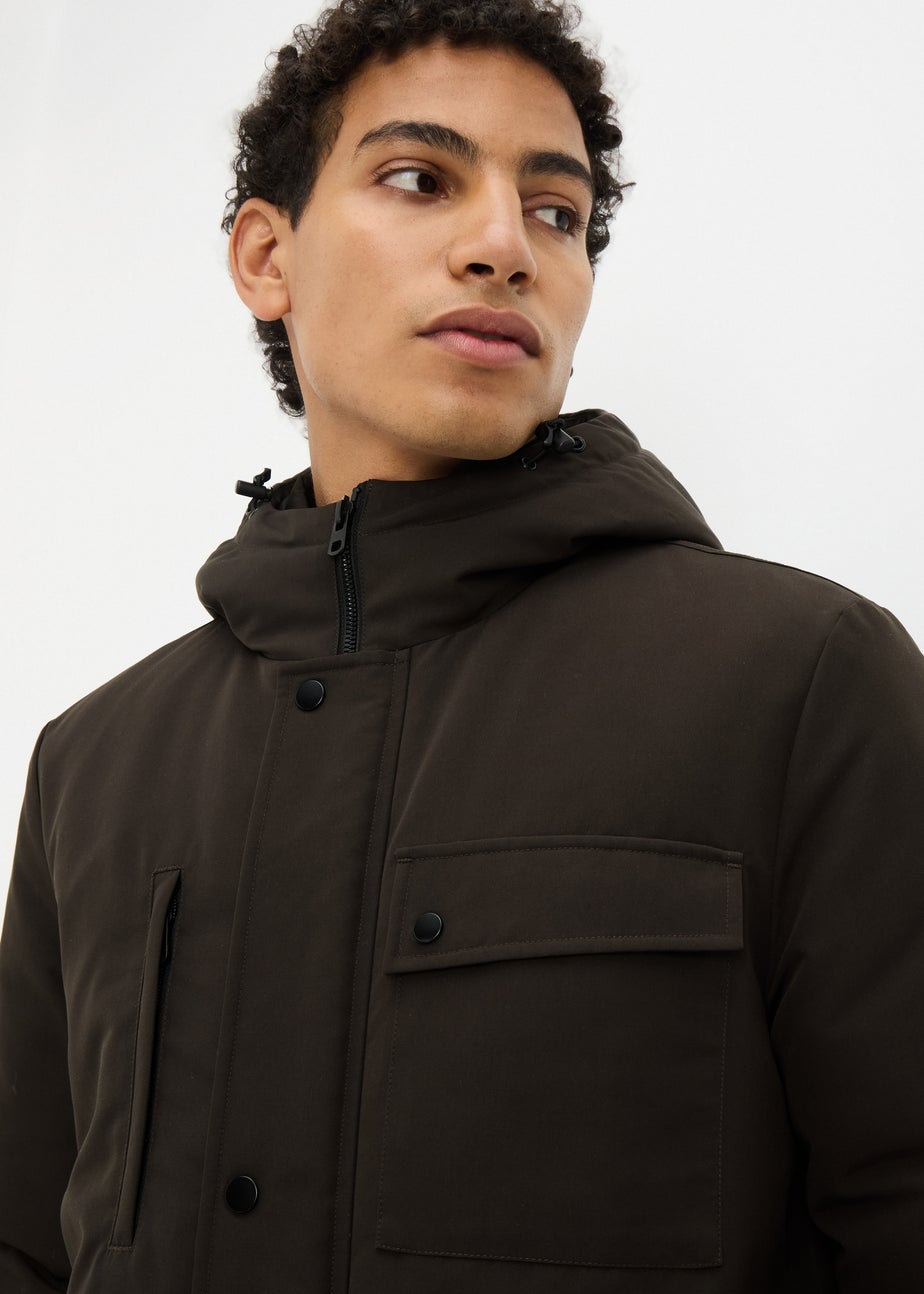 Khaki Double Layer Parka Coat