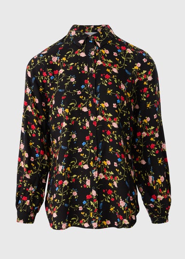 Black Ditsy Floral Shirt
