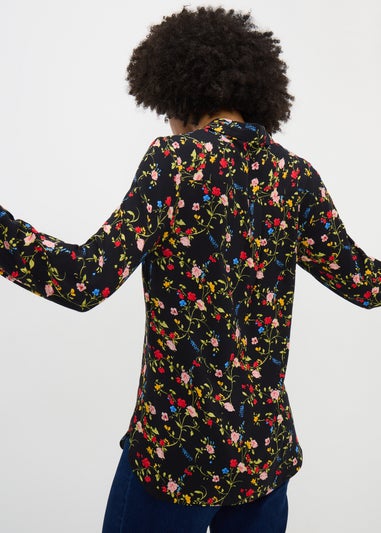 Black Ditsy Floral Shirt
