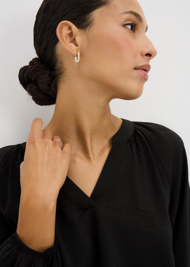 Black Popover Blouse