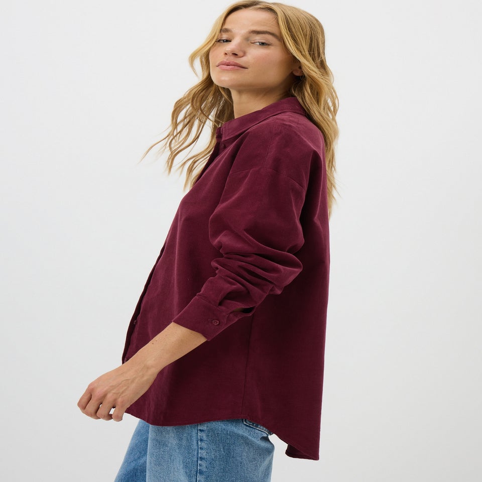 Burgundy Cord Shirt