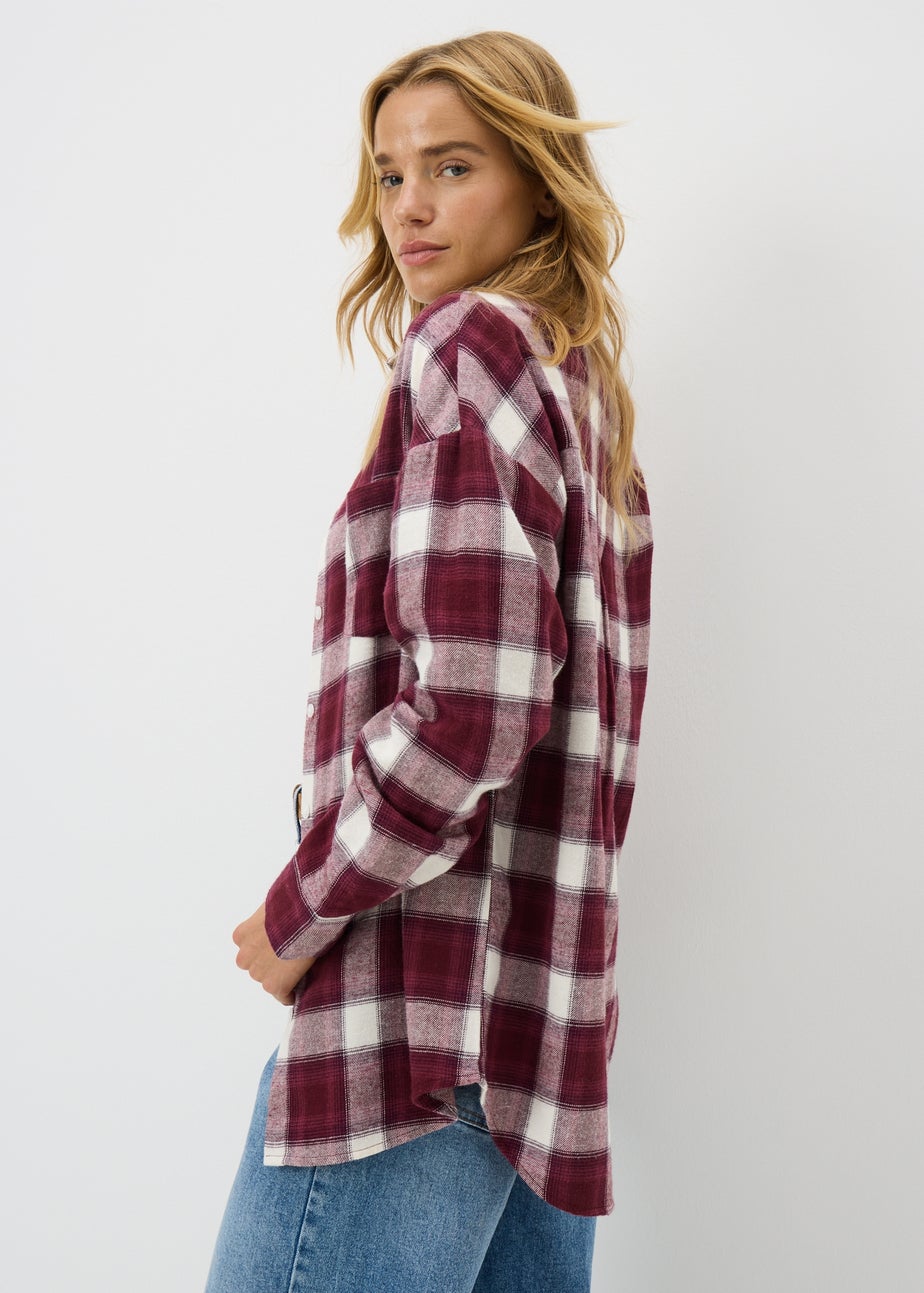 Burgundy Checked Shirt