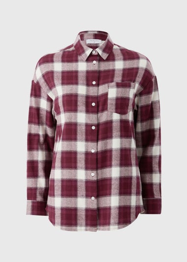 Burgundy Checked Shirt