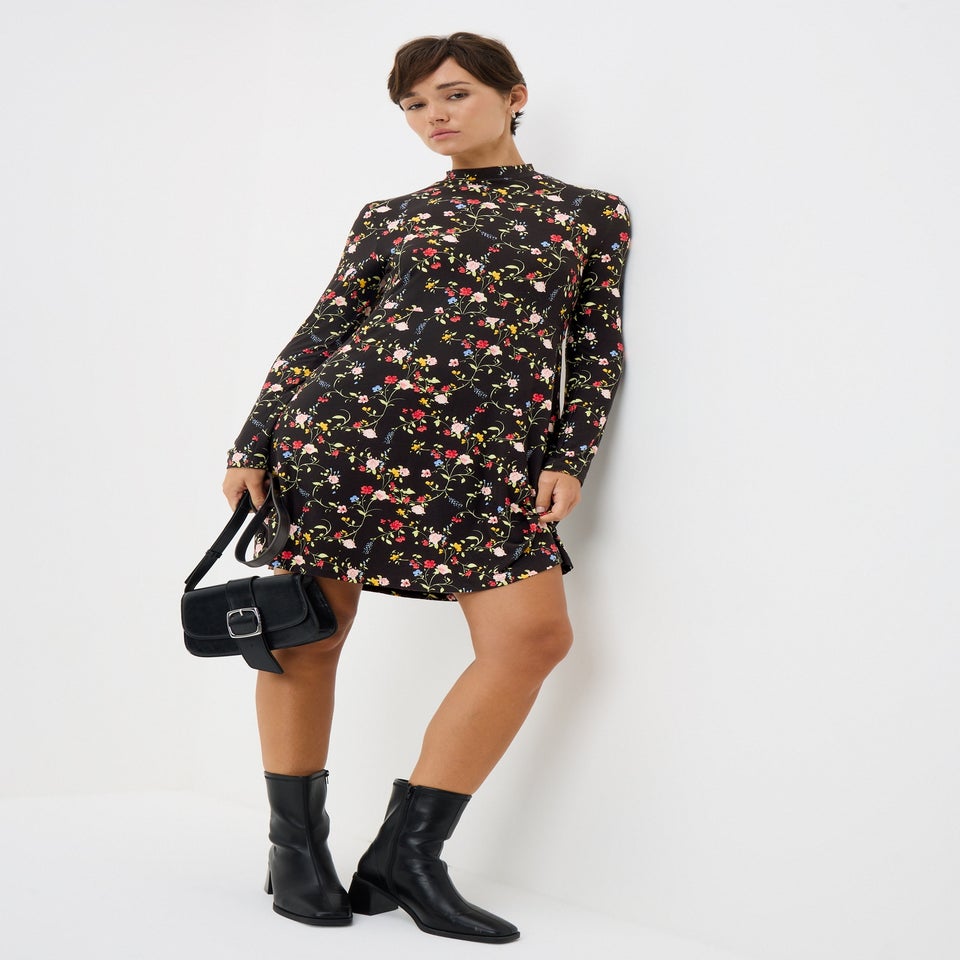 Multicolour Ditsy Floral Supersoft Mini Dress