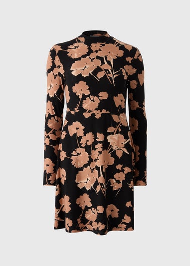 Pink Large Floral Mini Dress