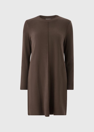 Chocolate Brown Cosy Mini Dress