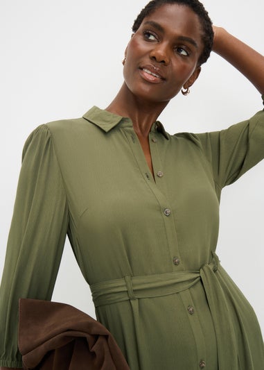 Green Midaxi Shirt Dress