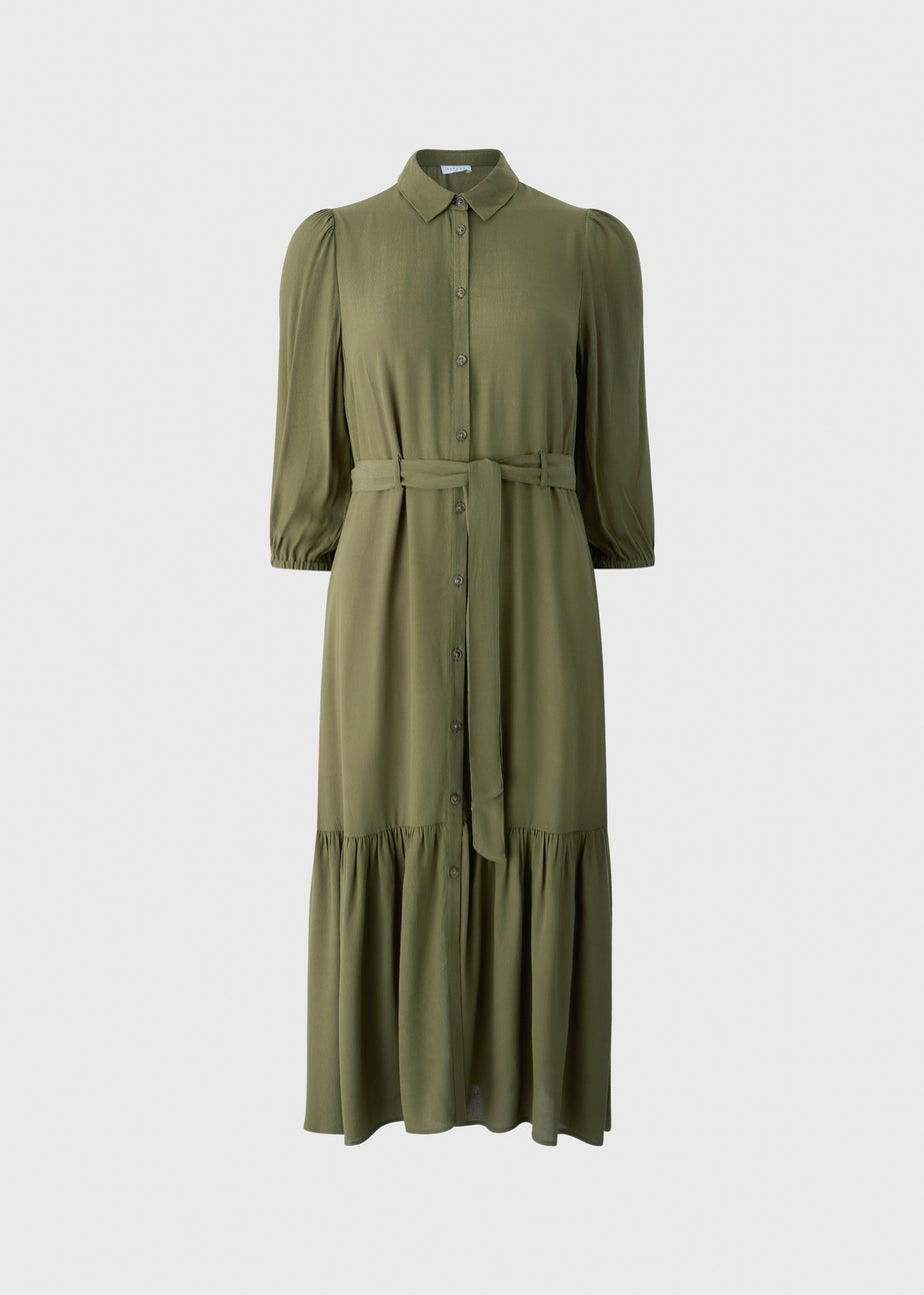 Green Midaxi Shirt Dress