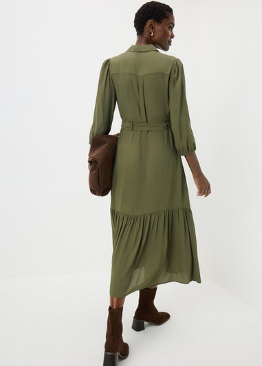 Green Midaxi Shirt Dress