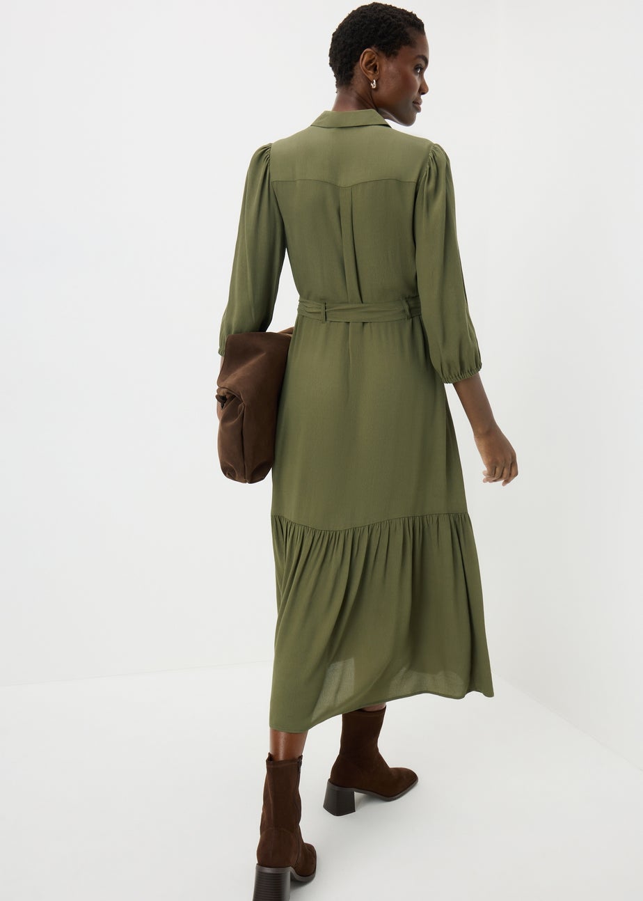 Green Midaxi Shirt Dress