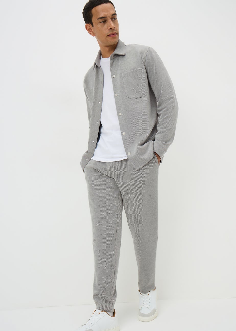Grey Tapered Co-Ord Joggers