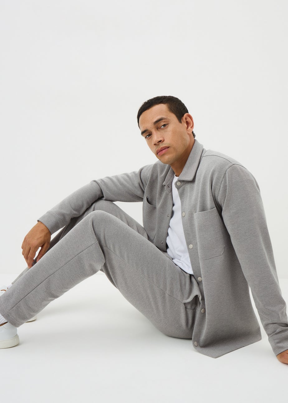 Grey Tapered Co-Ord Joggers