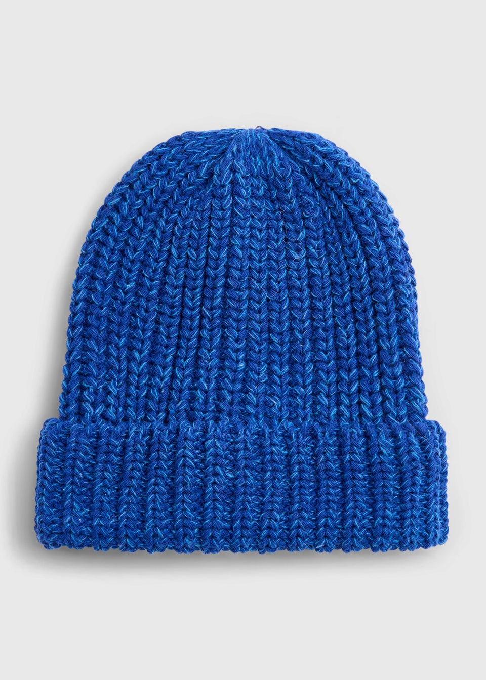 Blue Two Tone Wool Beanie
