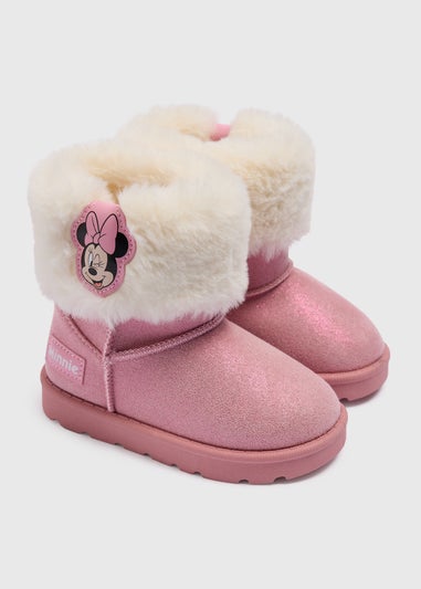 Disney Girls Pink Minnie Snug Boots (Younger 4-12)