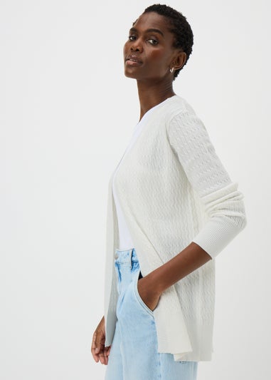 Cream Cable Knit Cardigan