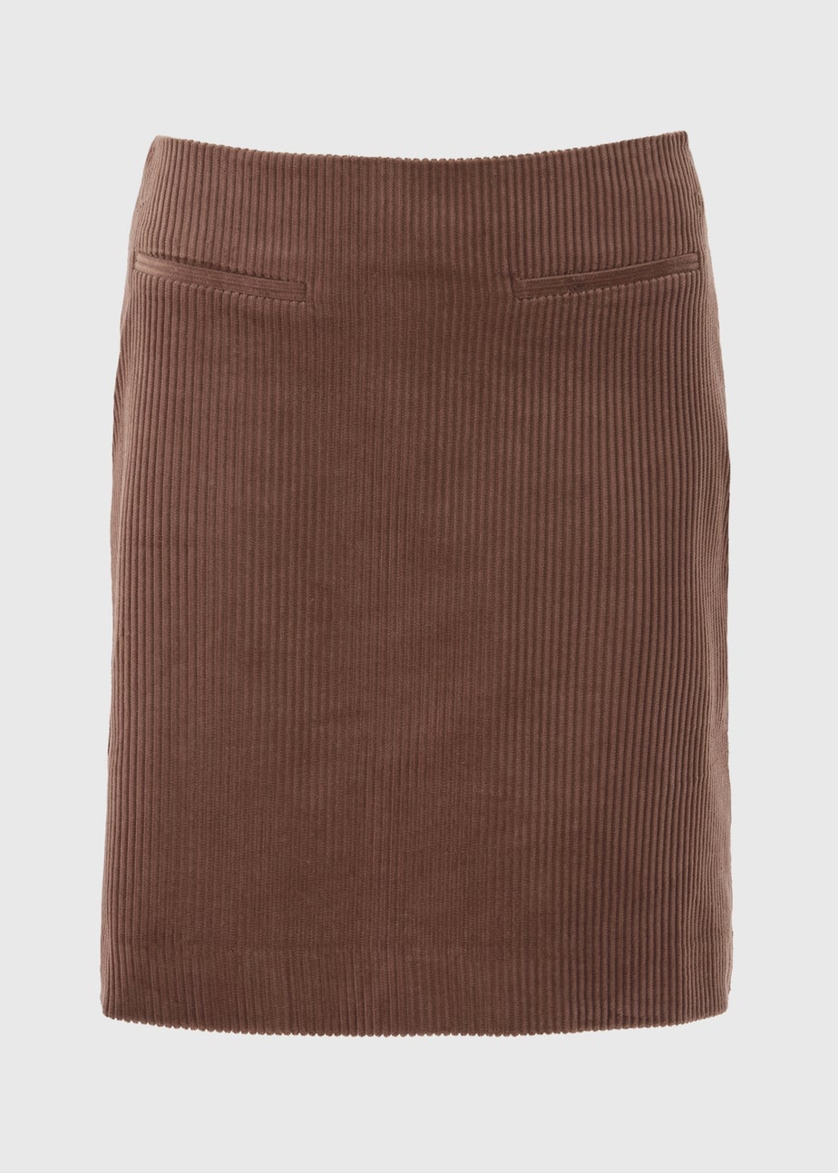 Brown Cord Mini Skirt