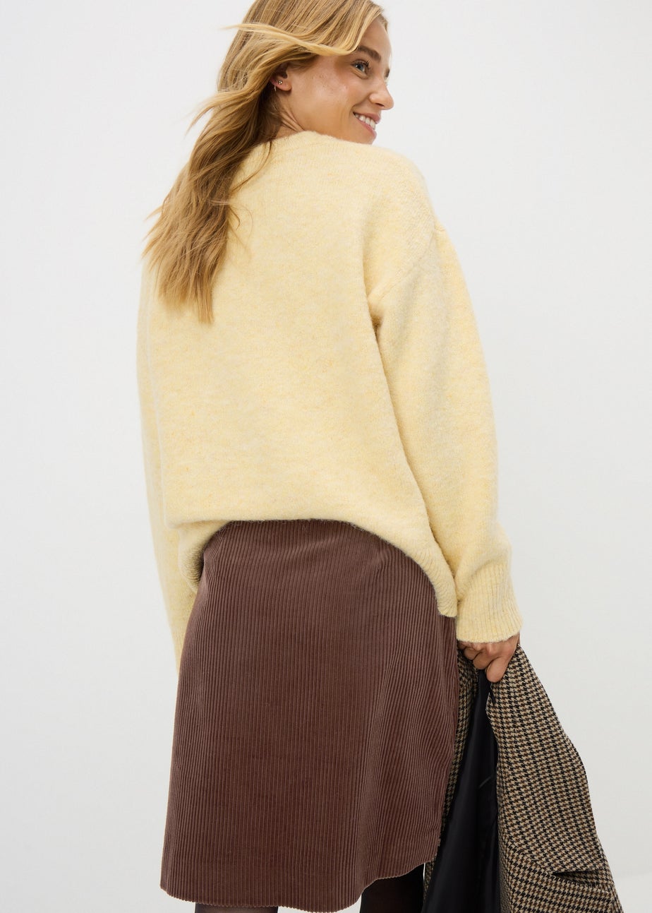 Brown Cord Mini Skirt