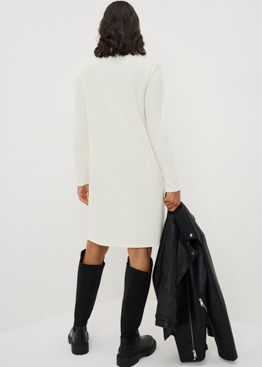 Cream Knitted Cosy Mini Dress