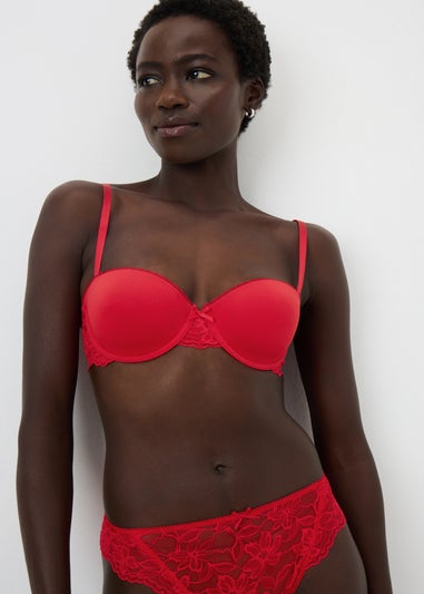 2 Pack Red & Navy Balcony Bras