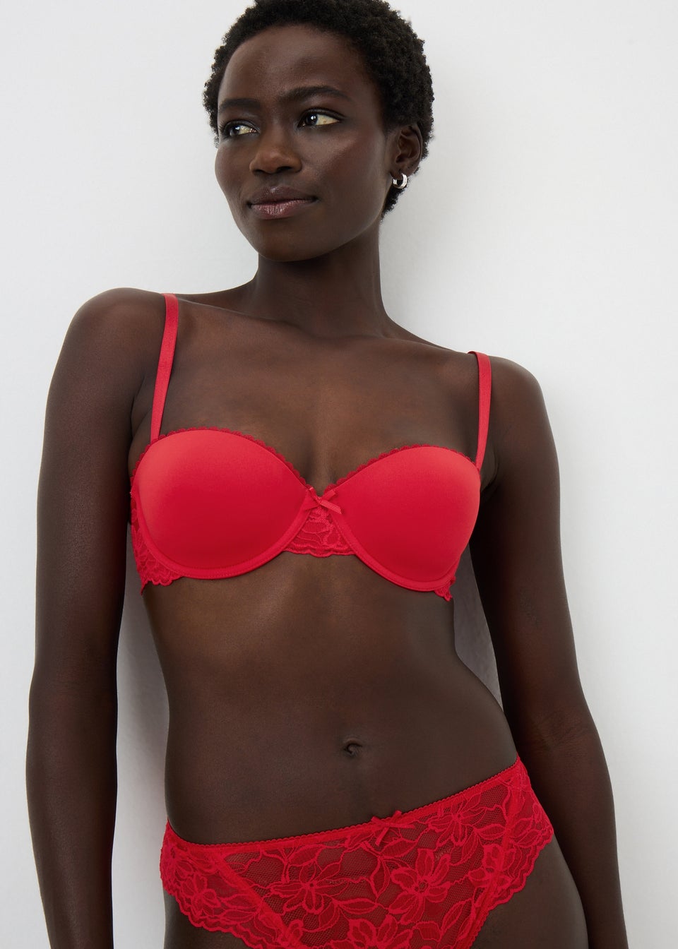 2 Pack Red & Navy Balcony Bras