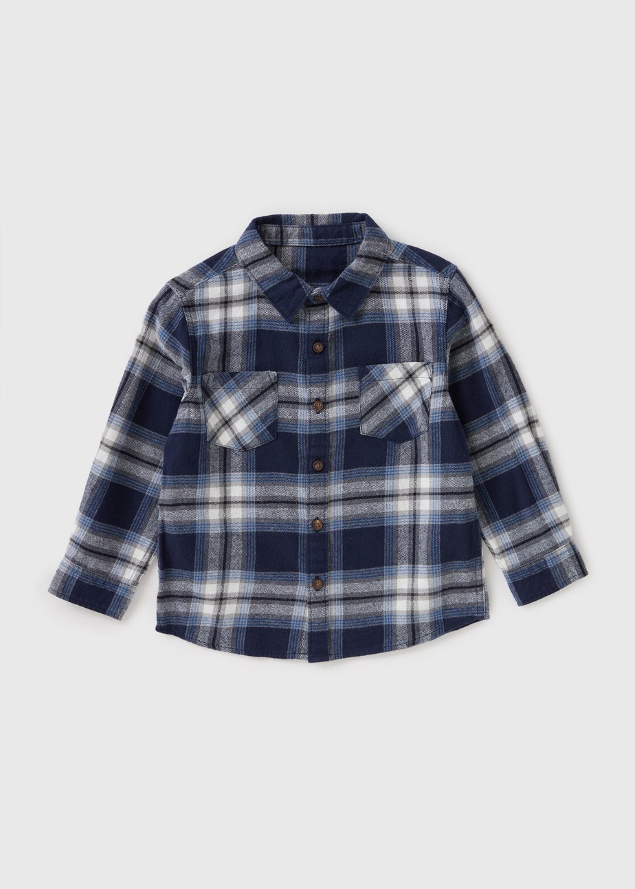Boys Blue Check Shirt (1-7yrs)