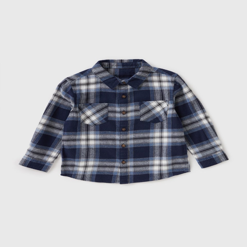 Boys Blue Check Shirt (1-7yrs)
