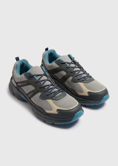 Grey Sporty Mesh Trainers