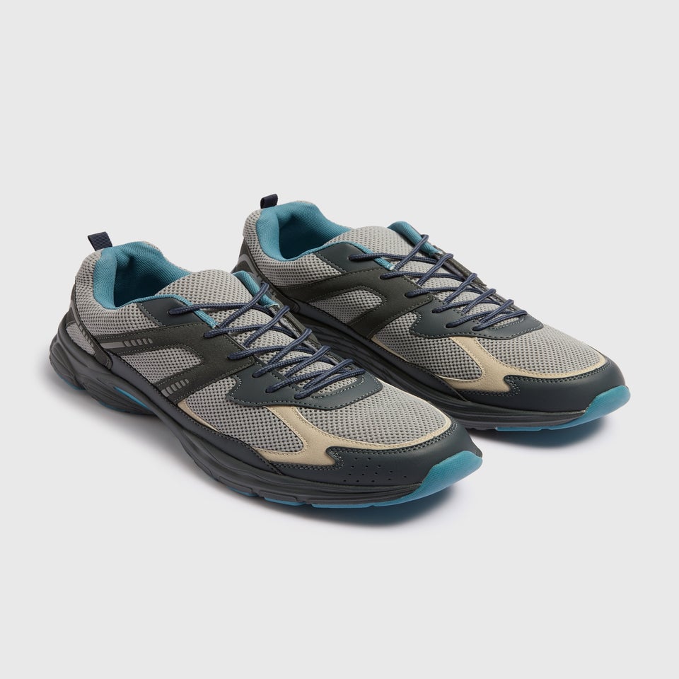 Grey Sporty Mesh Trainers