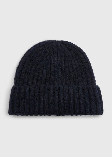 Navy Ribbed Beanie