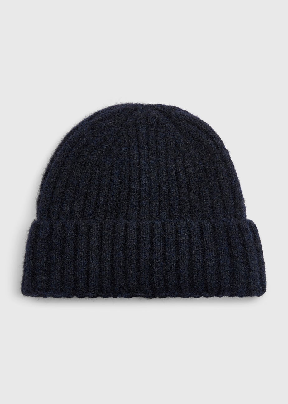 Navy Ribbed Beanie